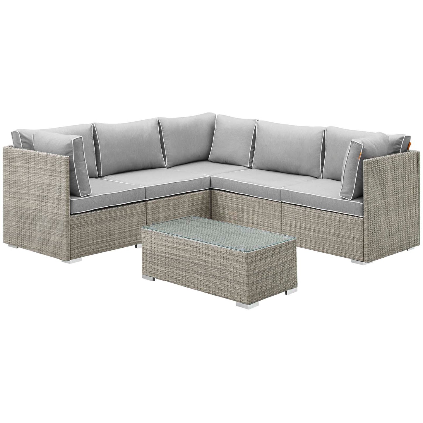 Repose 6 Piece Outdoor Patio Sectional Set