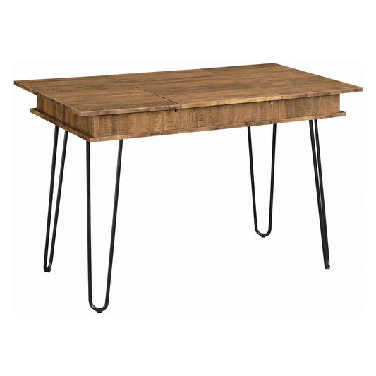 Sheeran Writing Desk with 4 Hidden Storages Rustic Amber