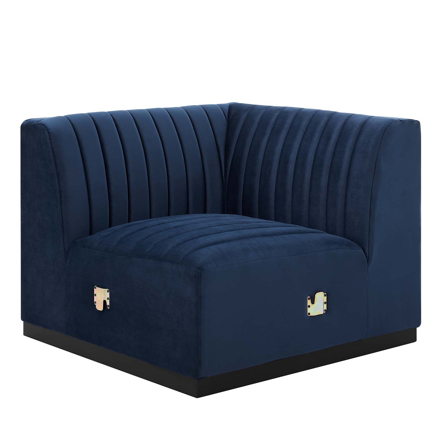 Conjure Channel Tufted Performance Velvet Left Corner Chair