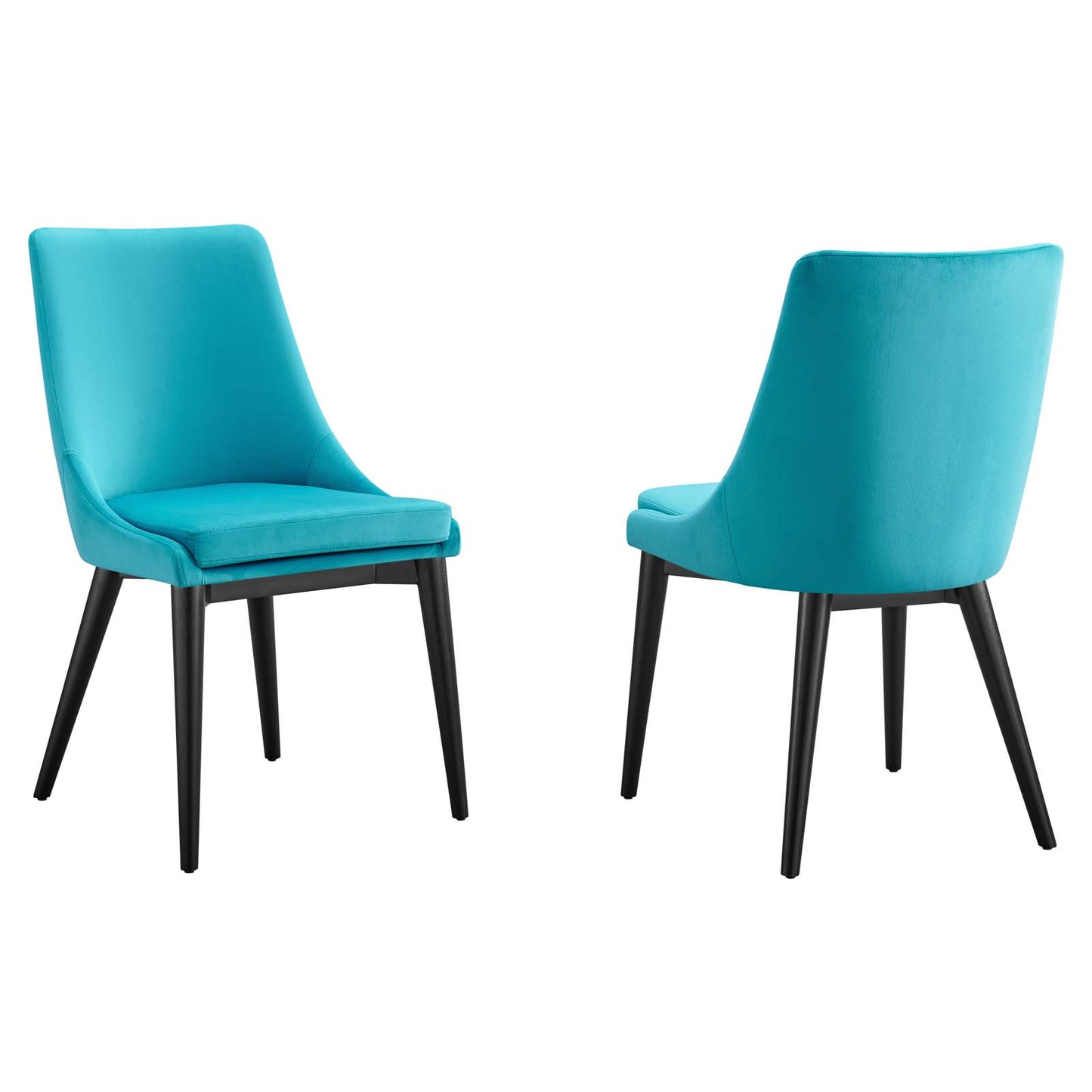 Viscount Accent Performance Velvet Dining Chairs - Set of 2