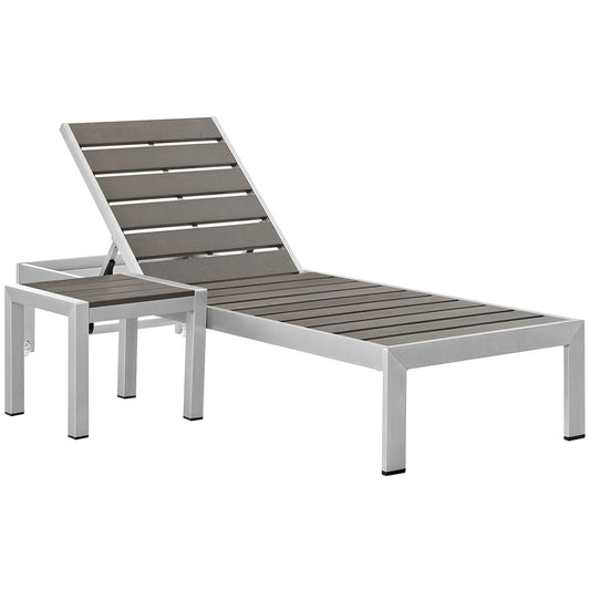 Shore 2 Piece Outdoor Patio Aluminum Set