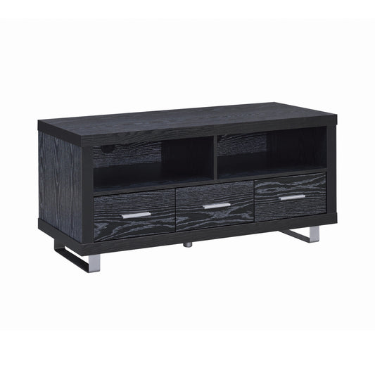 48" 3-drawer TV Console Black Oak