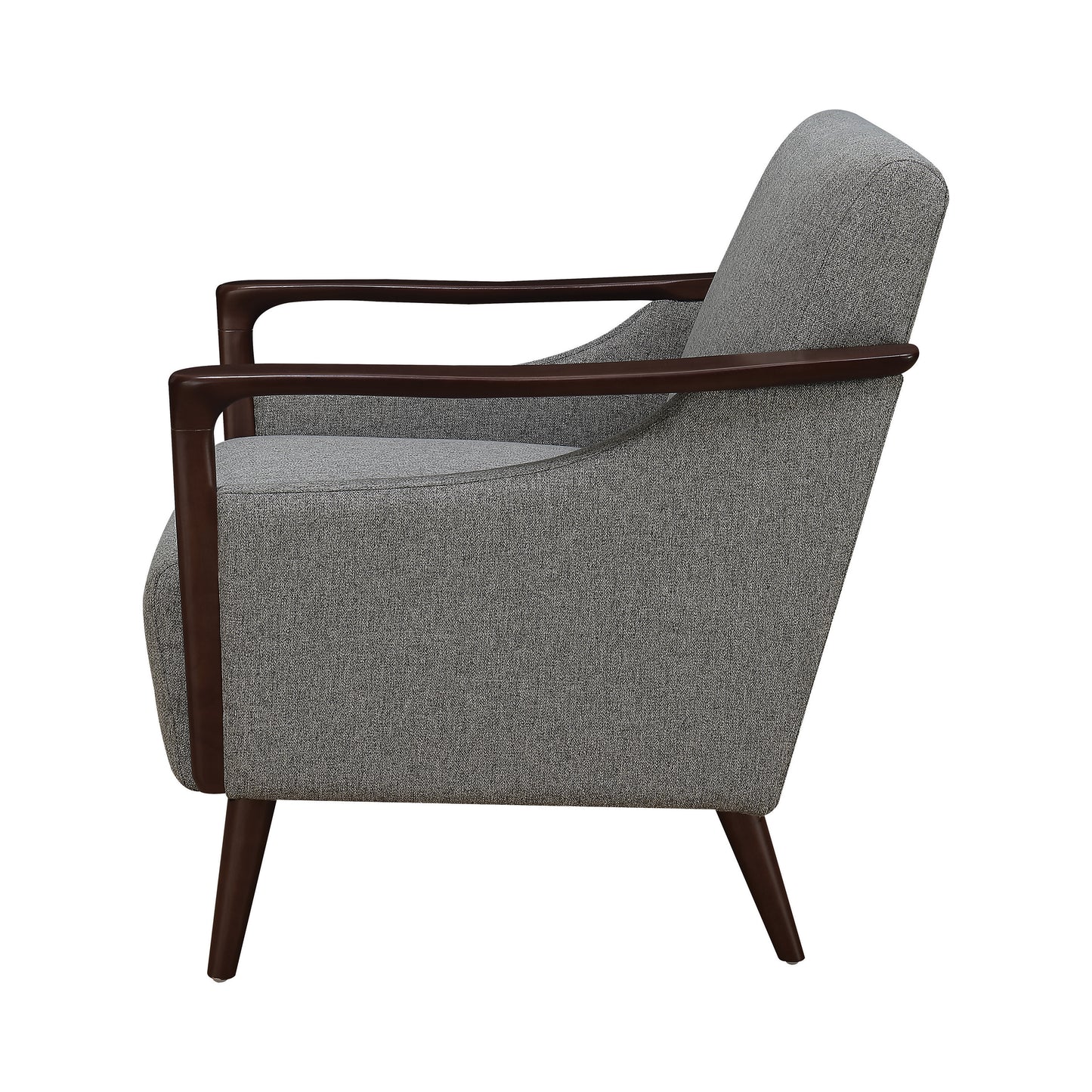 Upholstered Accent Chair Grey and Brown