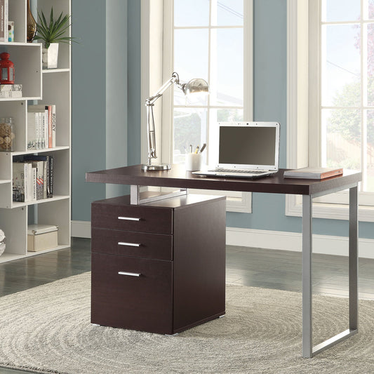 Brennan 3-drawer Office Desk Cappuccino