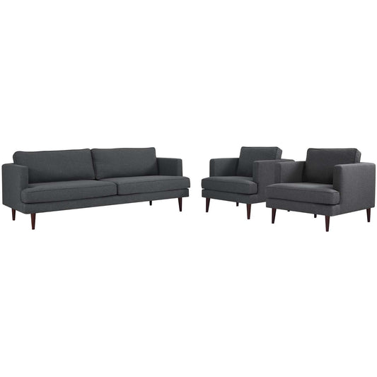 Agile 3 Piece Upholstered Fabric Set