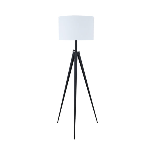 Tripod Legs Floor Lamp White and Black