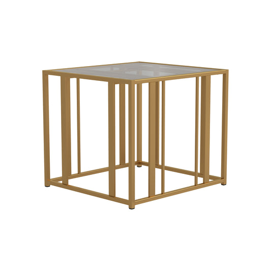 Eastbrook Metal Frame End Table Matte Brass