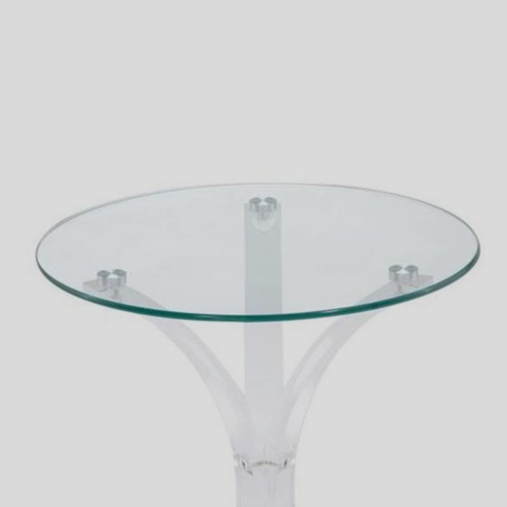 Round Accent Table Clear