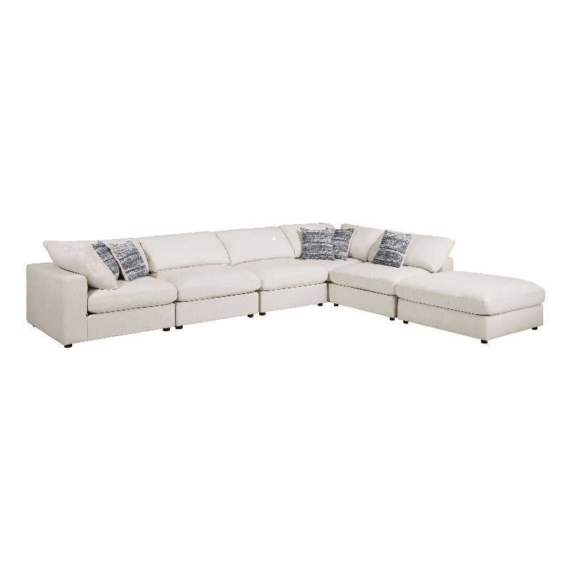 6-piece Upholstered Modular Sectional Beige