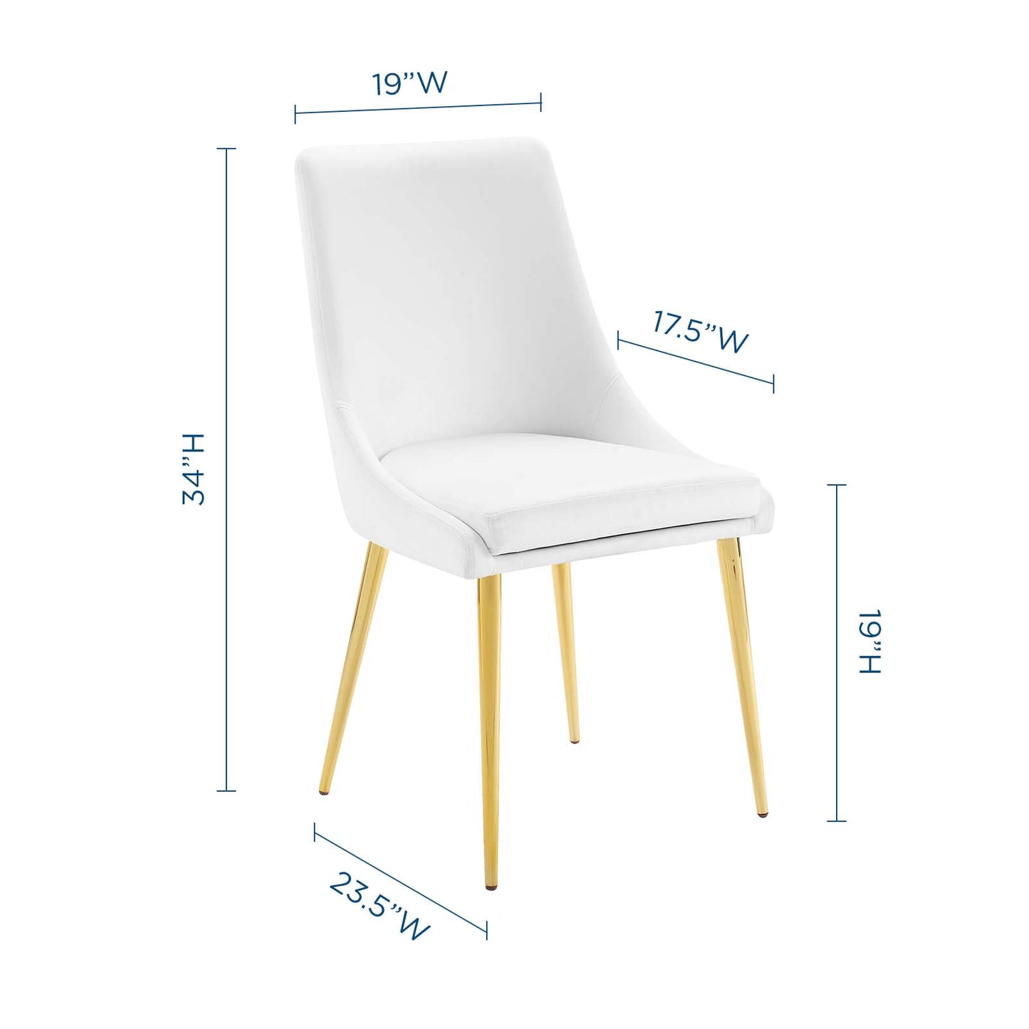 Viscount Modern Accent Performance Velvet Dining Chair