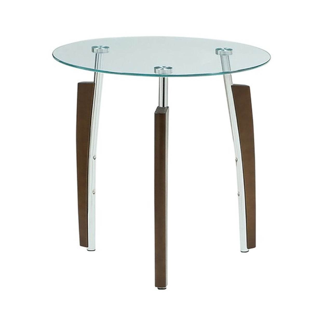 3-piece Occasional Table Set Cappuccino and Chrome