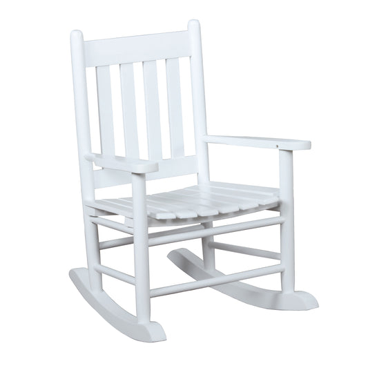 Slat Back Youth Rocking Chair White