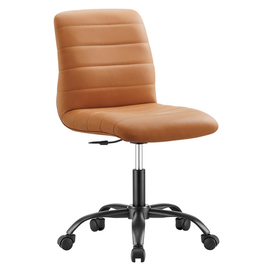 Ripple Armless Vegan Leather Office Chair