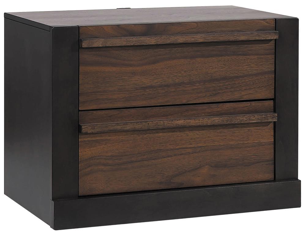 Azalia Rectangular Bedroom Set Black and Walnut