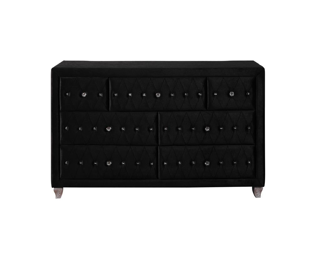 Deanna 7-drawer Rectangular Dresser Black