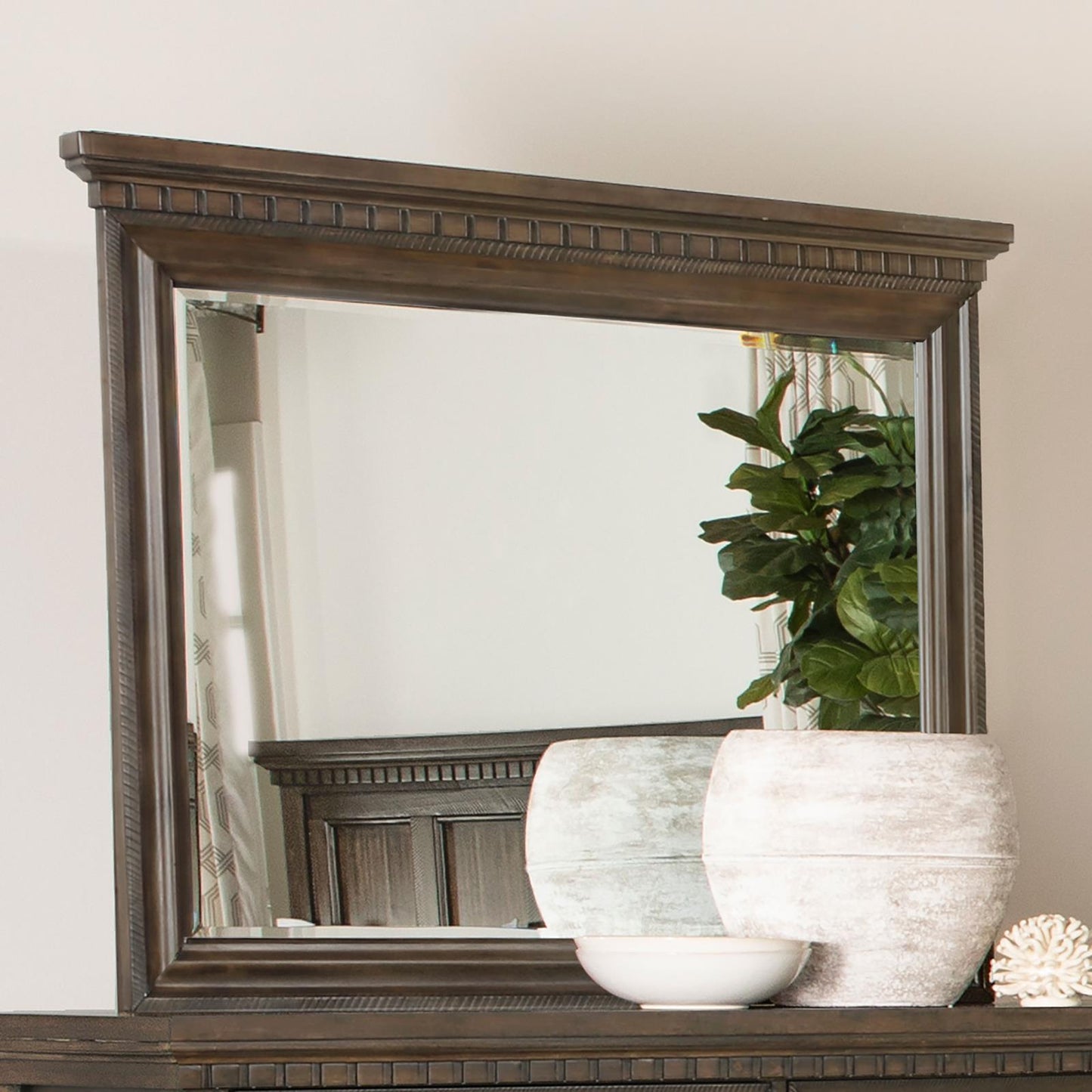 Bennington Rectangular Mirror Acacia Brown