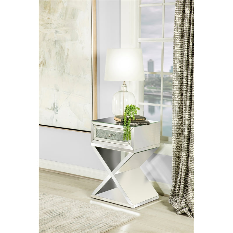 1-drawer Accent Table Mirror