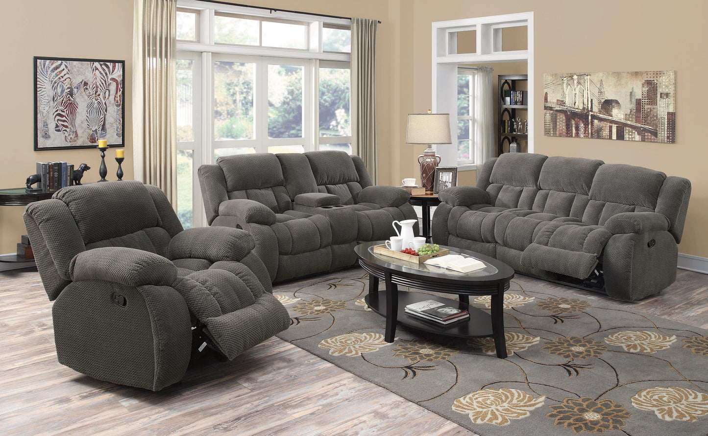 Weissman Motion Loveseat with Console Charcoal