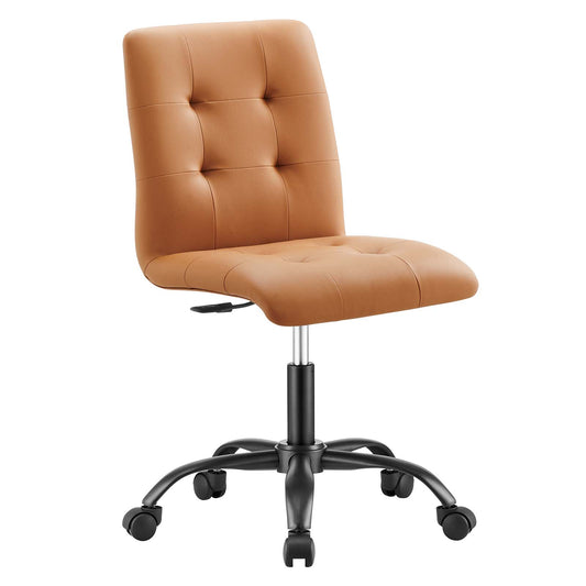 Prim Armless Vegan Leather Office Chair