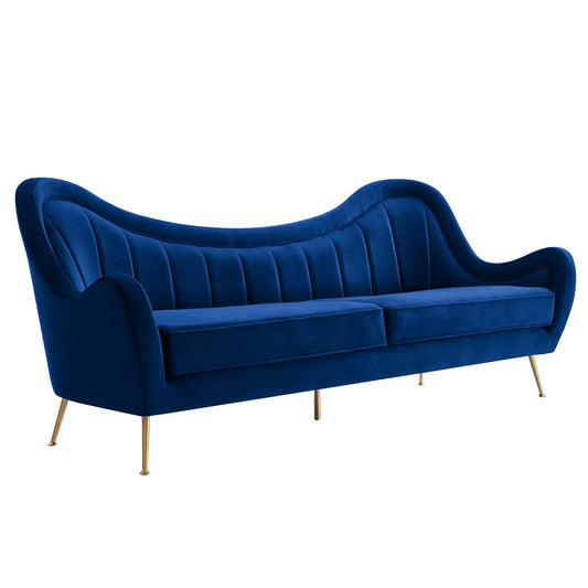 Cheshire Channel Tufted Performance Velvet Sofa