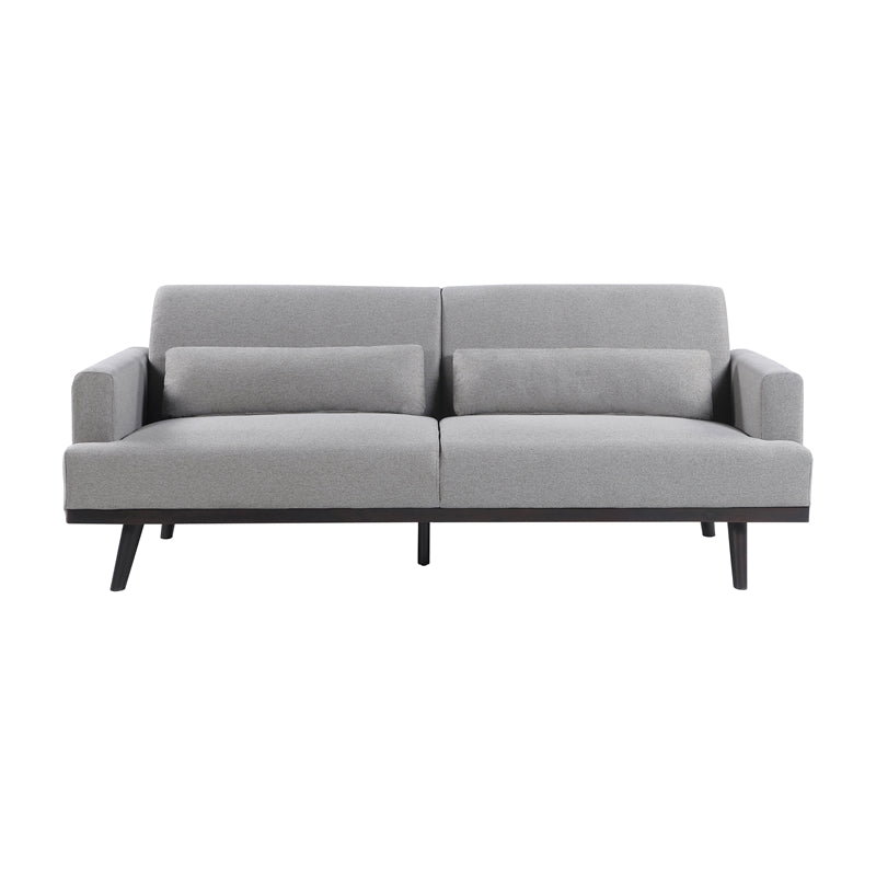 Blake Upholstered Sofa with Track Arms Sharkskin and Dark Brown