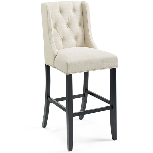 Baronet Tufted Button Upholstered Fabric Bar Stool