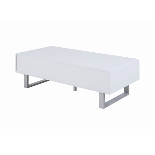 2-drawer Coffee Table High Glossy White