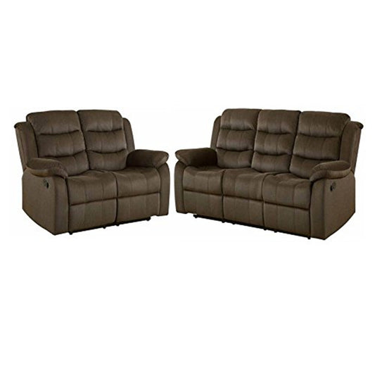 Rodman Upholstered Tufted Living Room Set Olive Brown