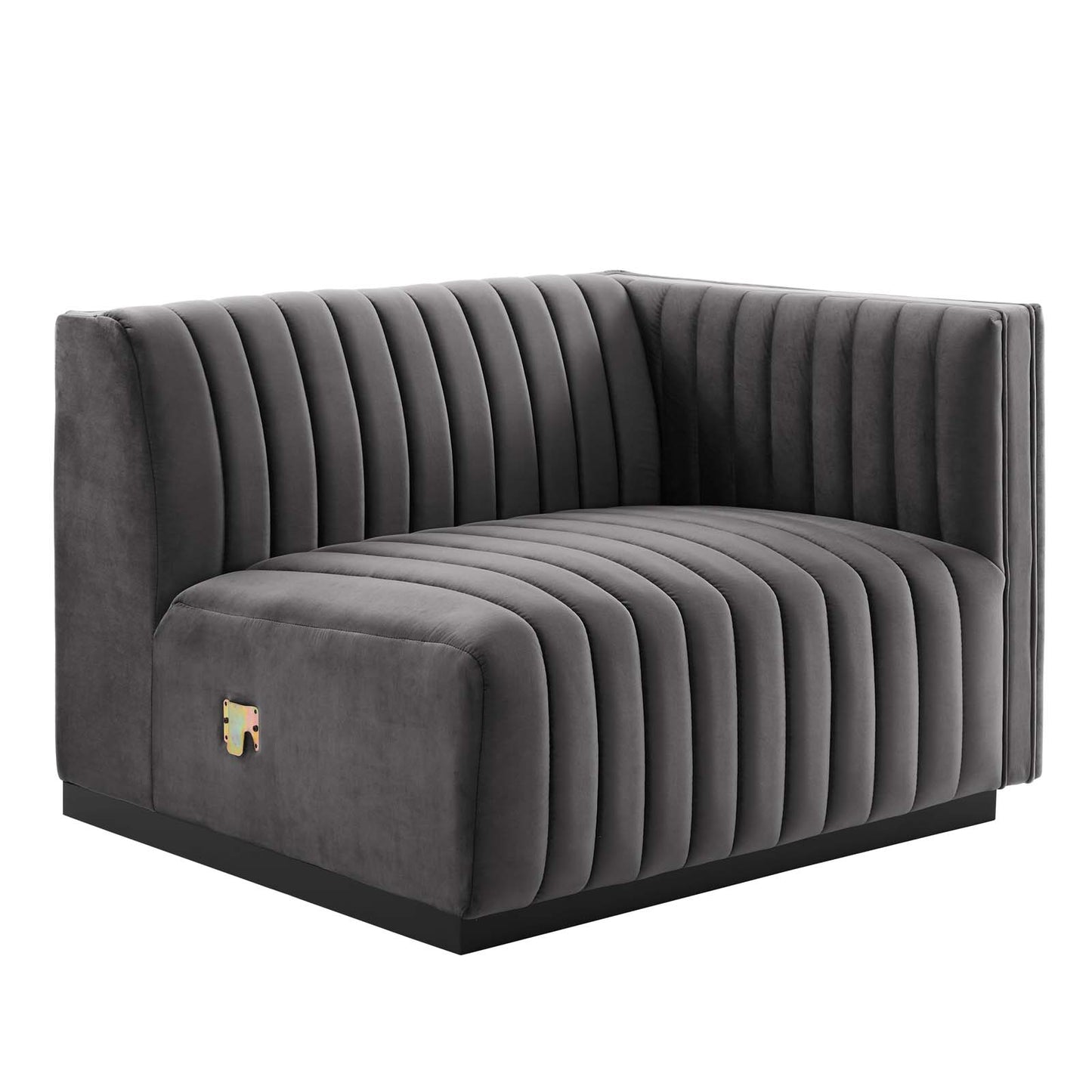 Conjure Channel Tufted Performance Velvet Right-Arm Chair