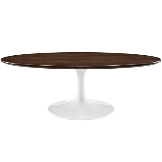 Lippa 48" Oval-Shaped Walnut Coffee Table