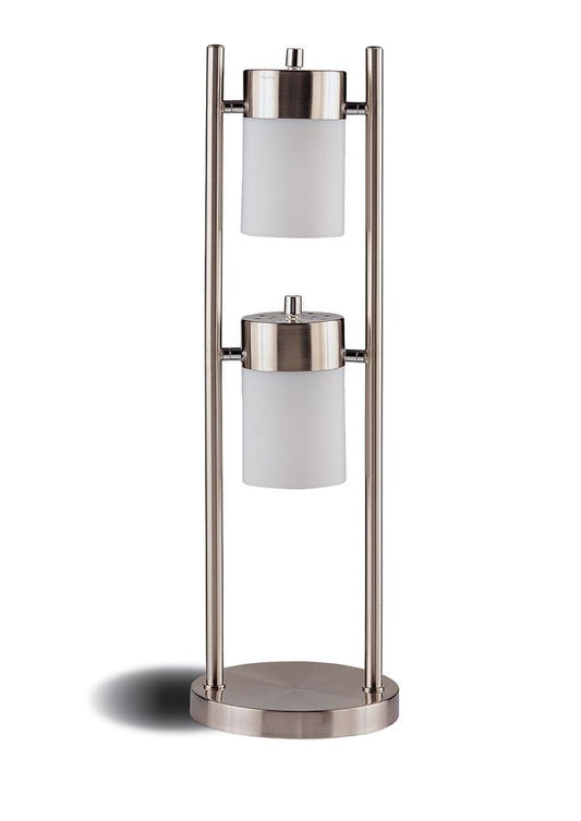 Adjustable Swivel Table Lamp Brushed Silver