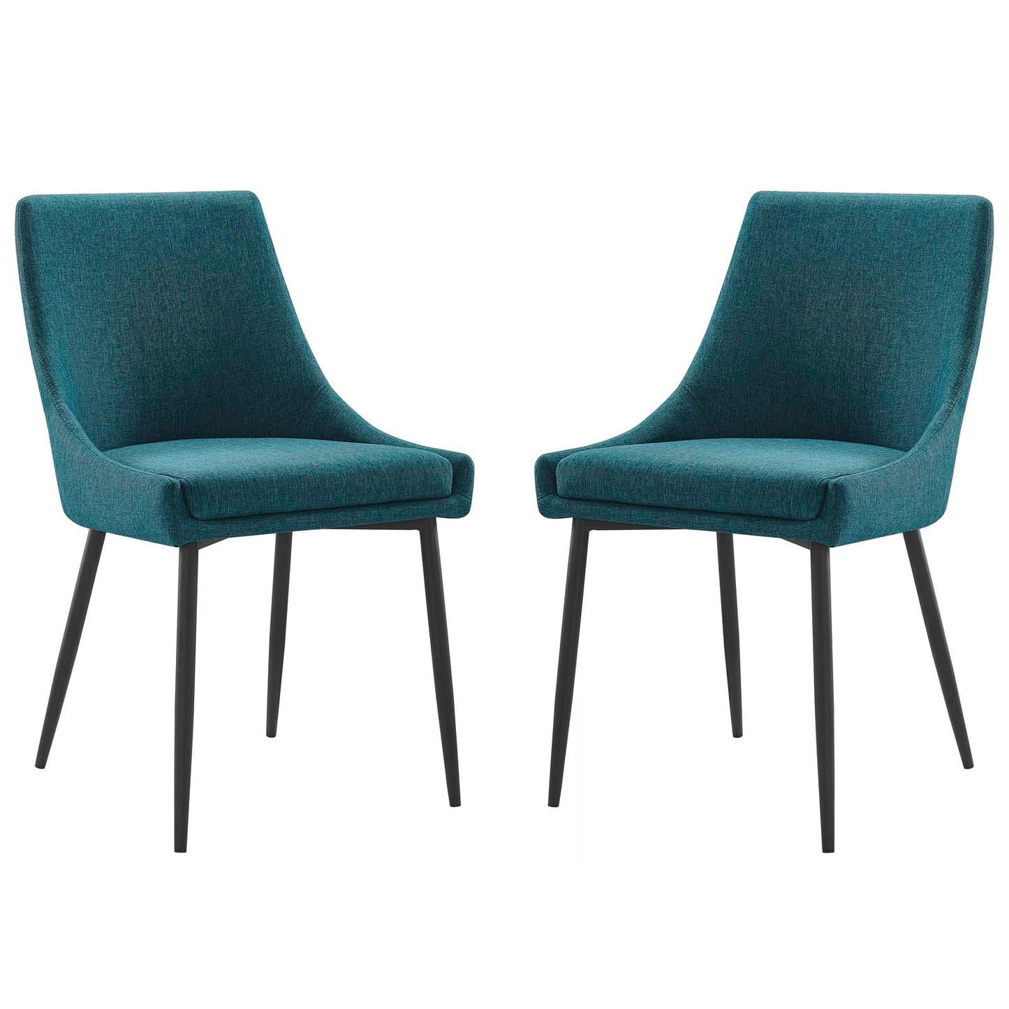 Viscount Upholstered Fabric Dining Chairs - Set of 2