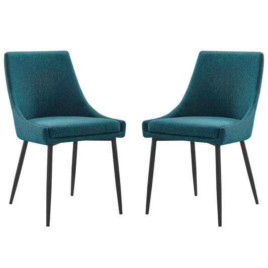 Viscount Upholstered Fabric Dining Chairs - Set of 2