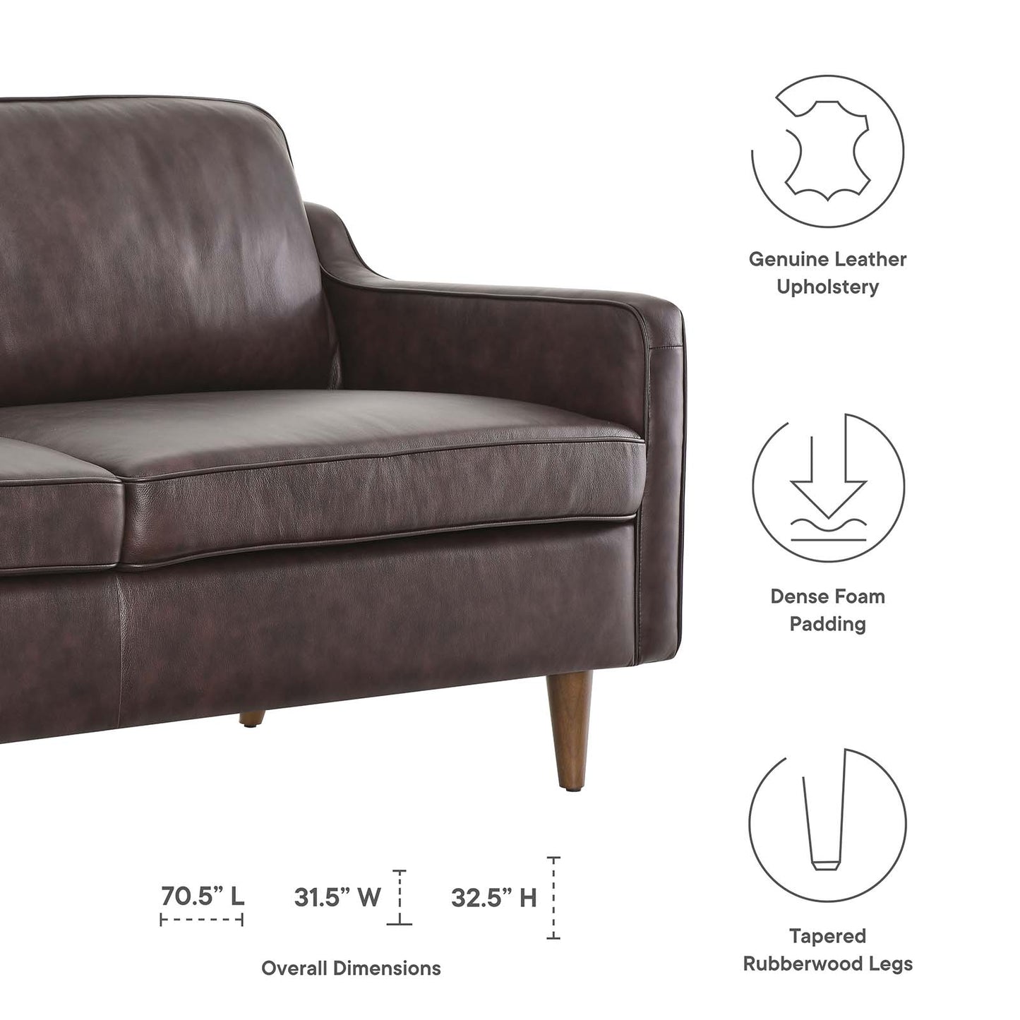 Impart Genuine Leather Sofa