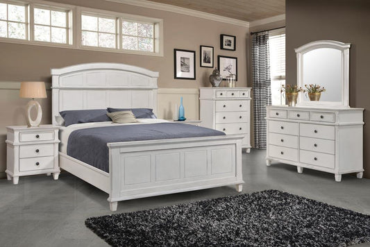 Carolina 5-piece Eastern King Panel Bedroom Set Antique White