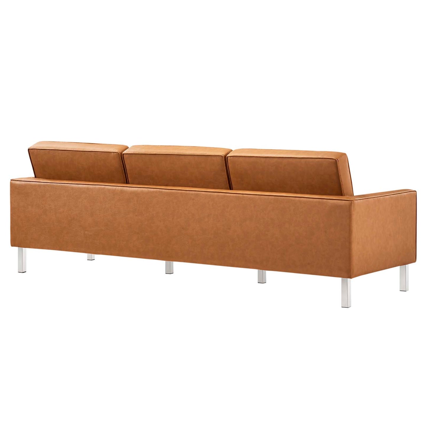 Loft Tufted Vegan Leather Vegan Leather Sofa