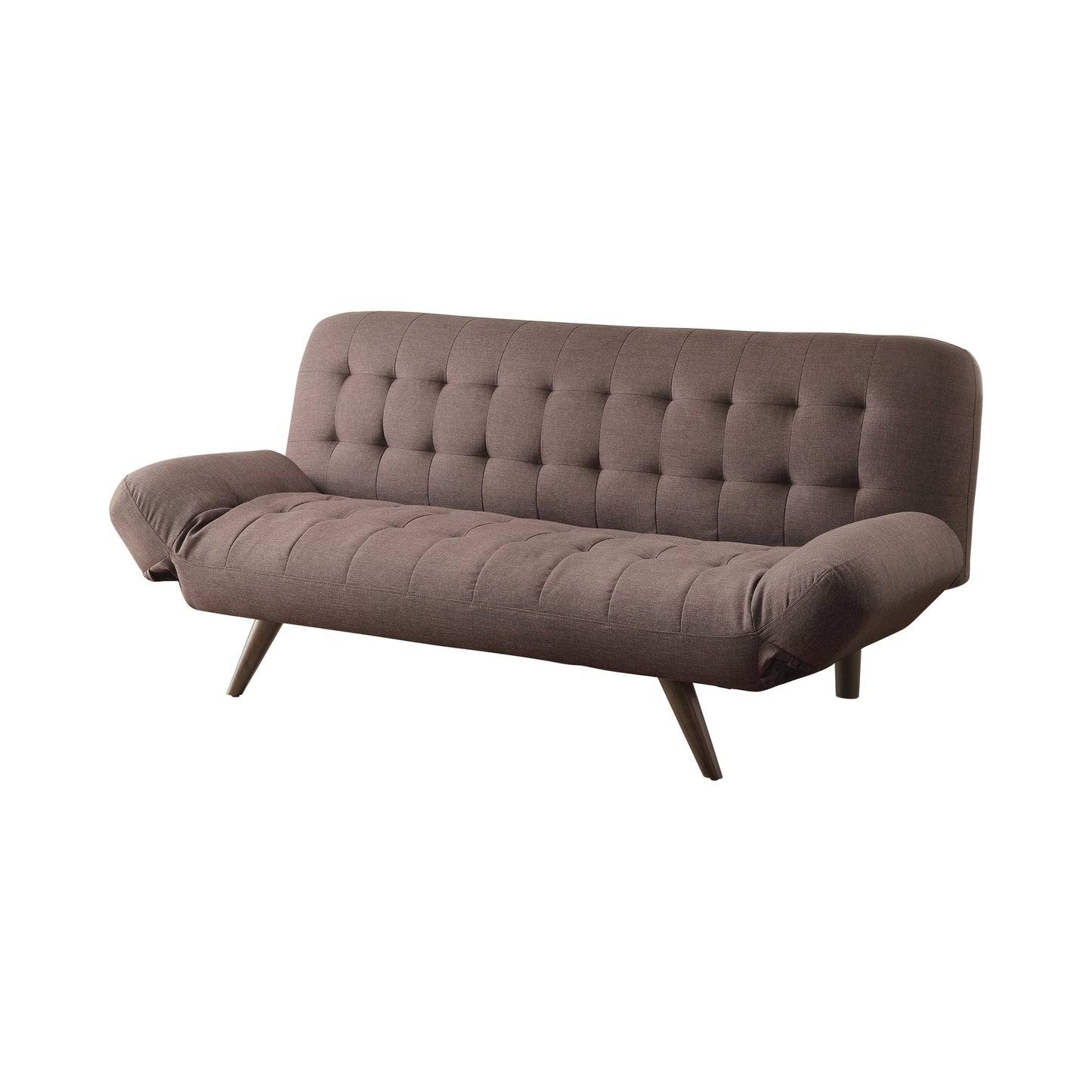 Janet Tufted Sofa Bed with Adjustable Armrest Milk Grey