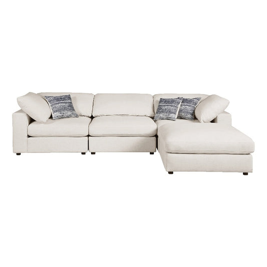 4-piece Upholstered Modular Sectional Beige