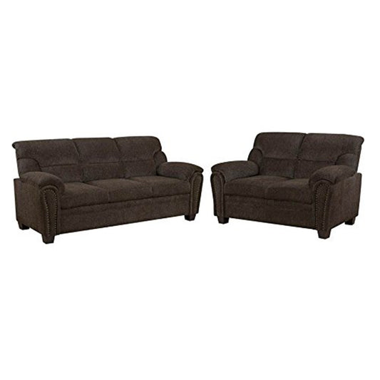 Clemintine Upholstered Pillow Top Arm Living Room Set