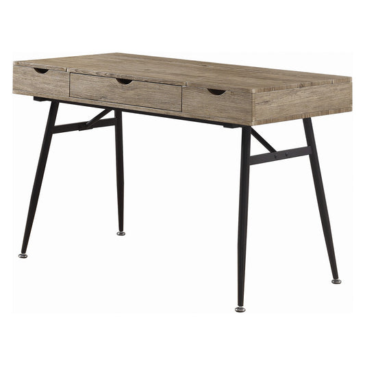 Rafael 1-drawer Writing Desk Rustic Driftwood
