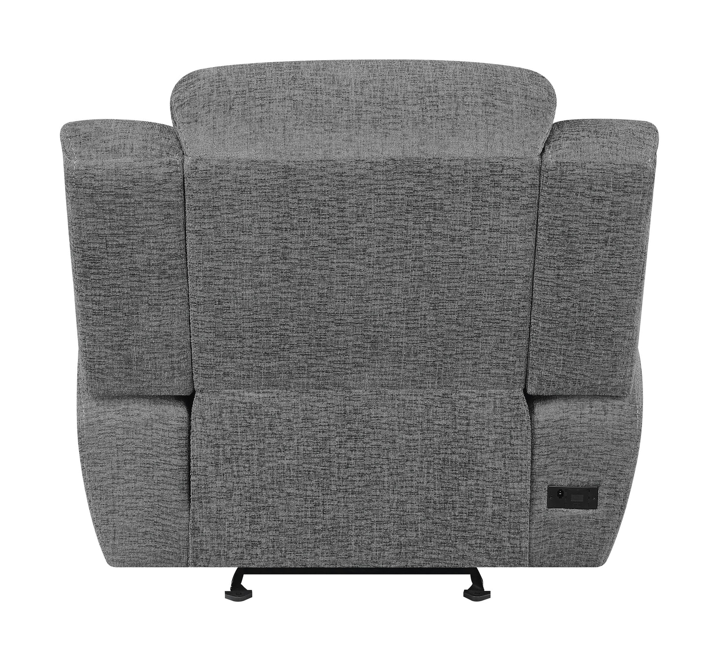 Bahrain Upholstered Glider Recliner Charcoal