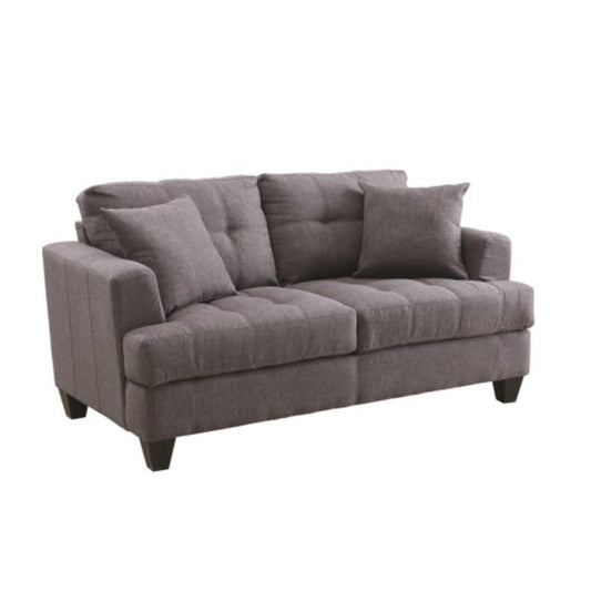 Samuel Tufted Loveseat Charcoal