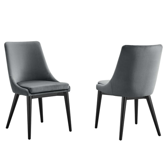 Viscount Accent Performance Velvet Dining Chairs - Set of 2