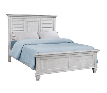 Franco Queen Panel Bed Antique White