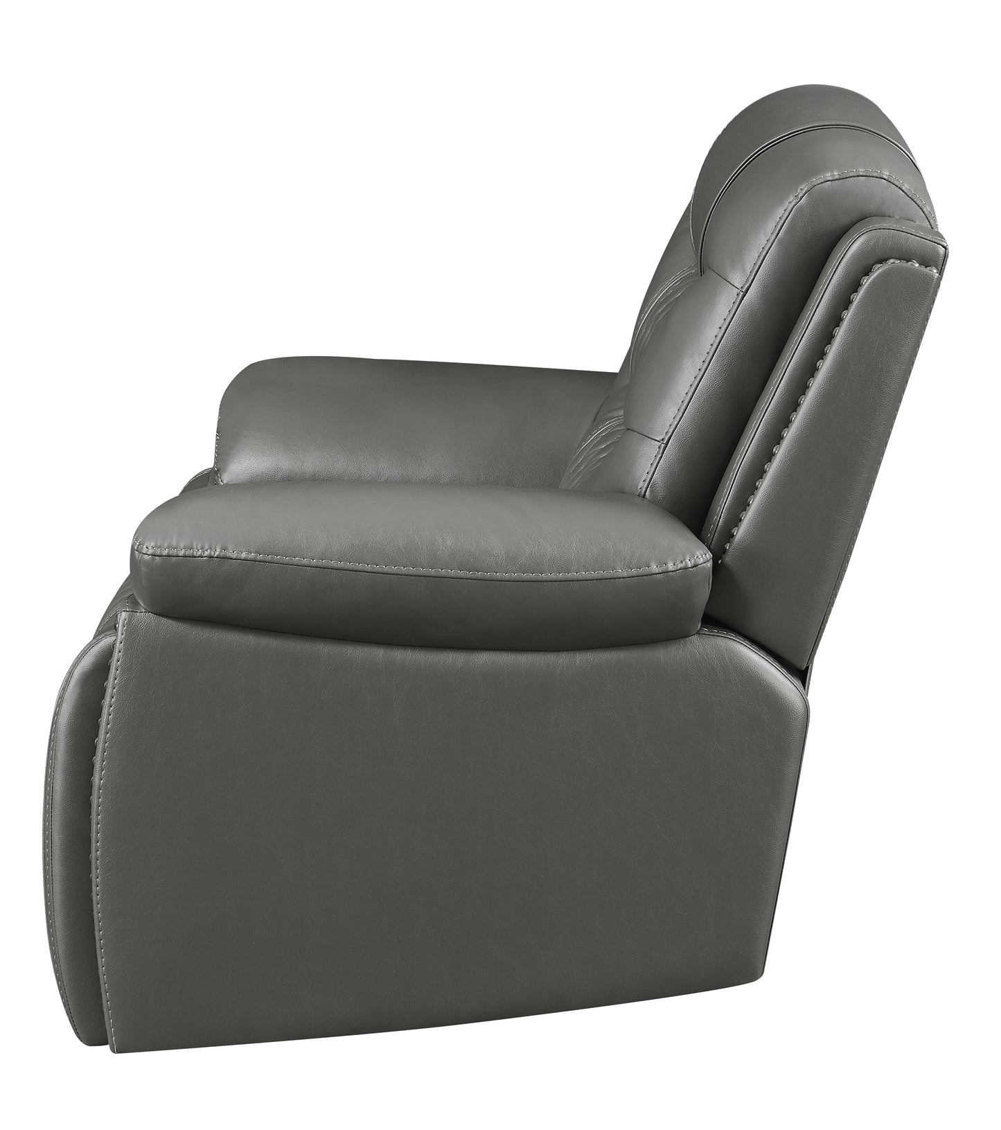 Flamenco Tufted Upholstered Recliner Charcoal