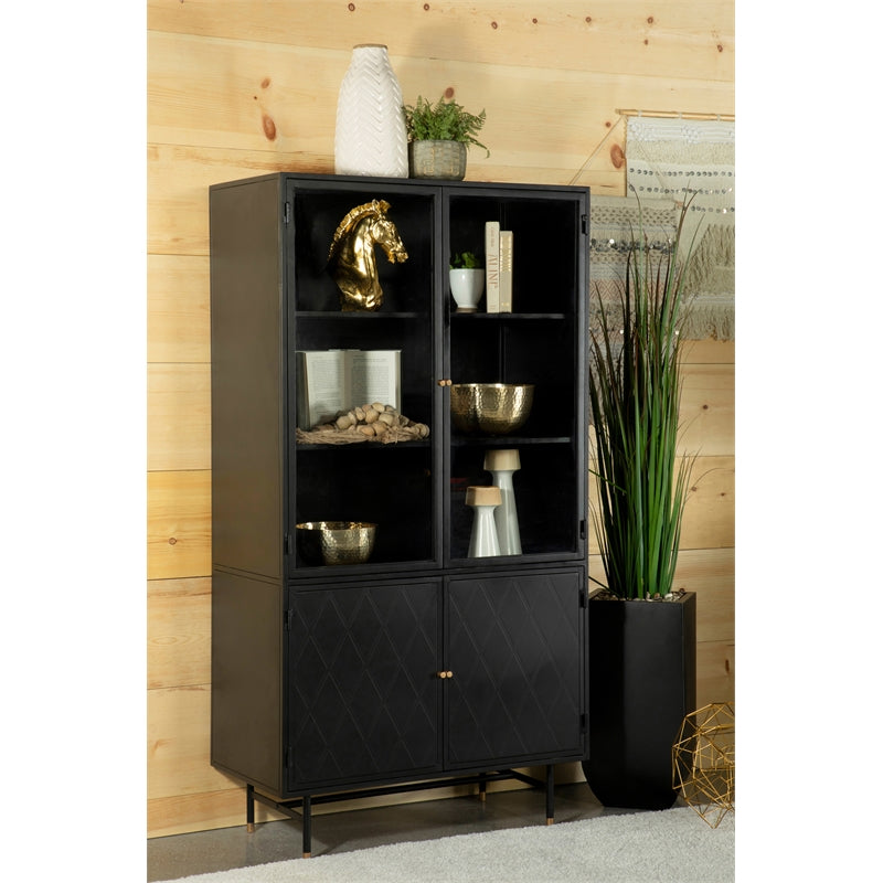 Rectangular 4-door Cabinet Matte Black