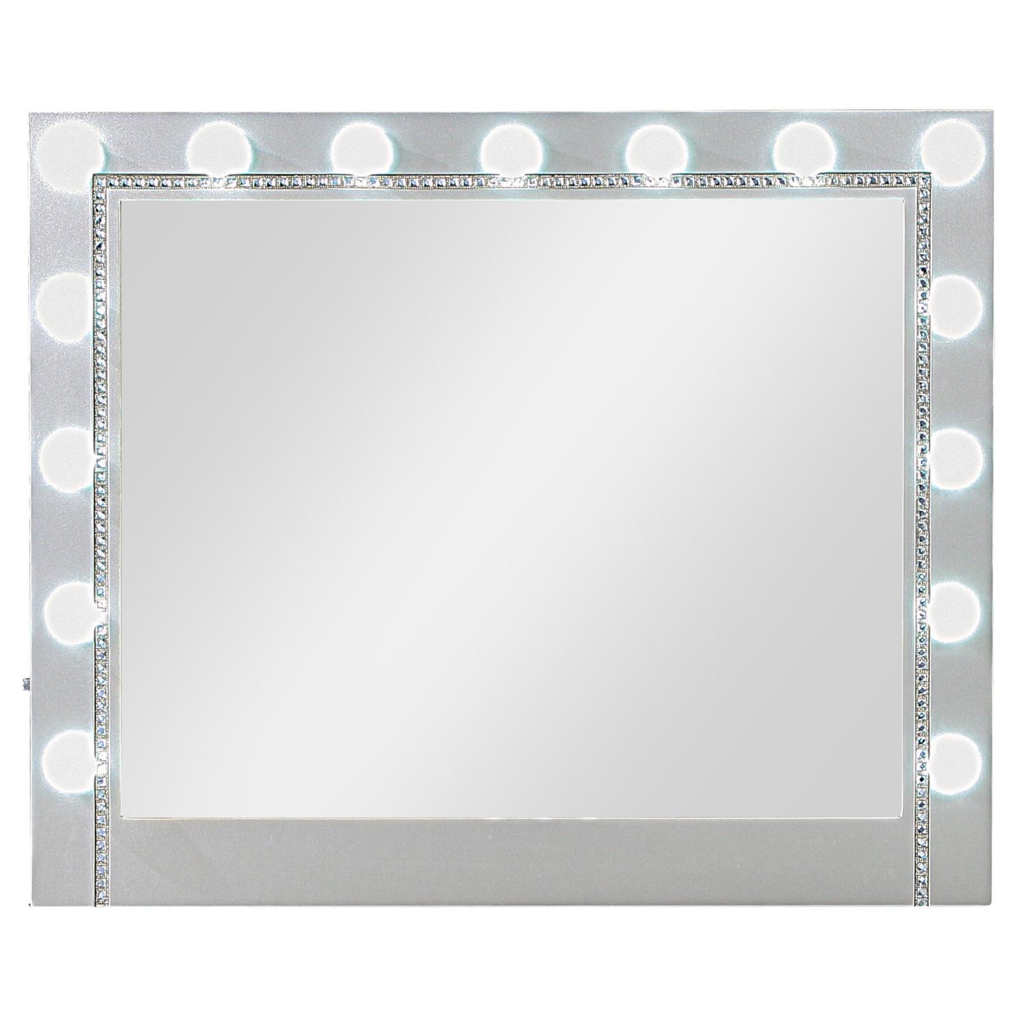 Eleanor Metallic Rectangular Mirror with Light