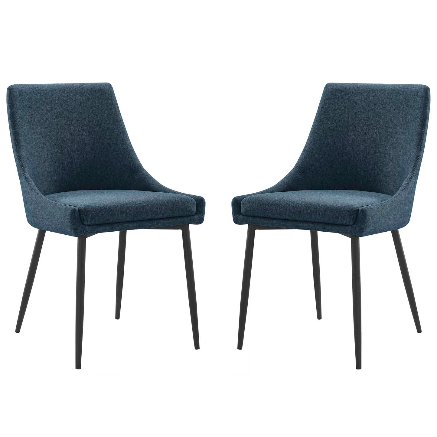 Viscount Upholstered Fabric Dining Chairs - Set of 2