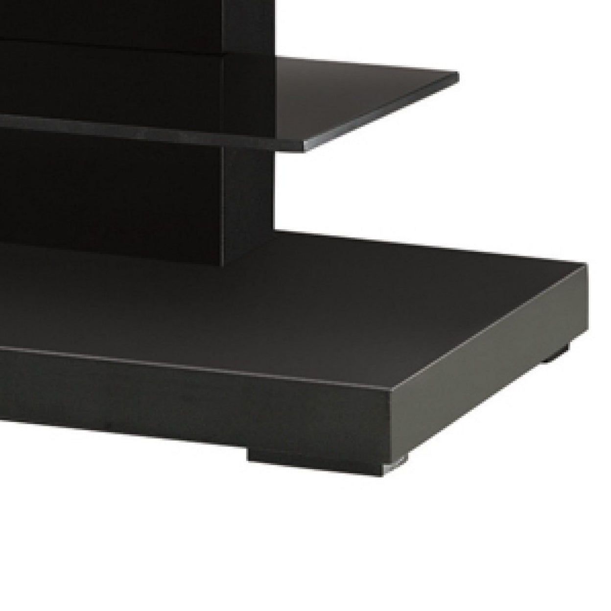 2-shelf TV Console Glossy Black