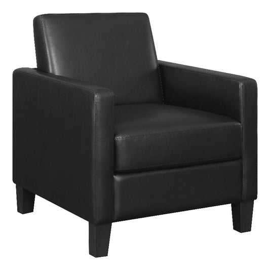 Upholstered Accent Chair with Track Arms Black